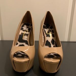 Nude Patent High Heels